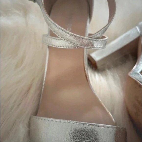 Glamorous Shimmering Silver Strappy Heels - Picture 3 of 3